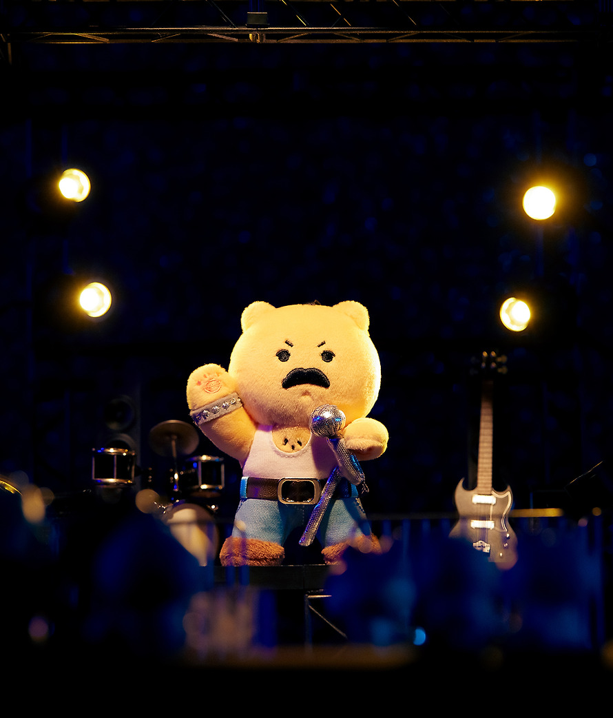 Plush Keychain Queen X Friends Freddie Mercury Chunsik - Kakao Friends