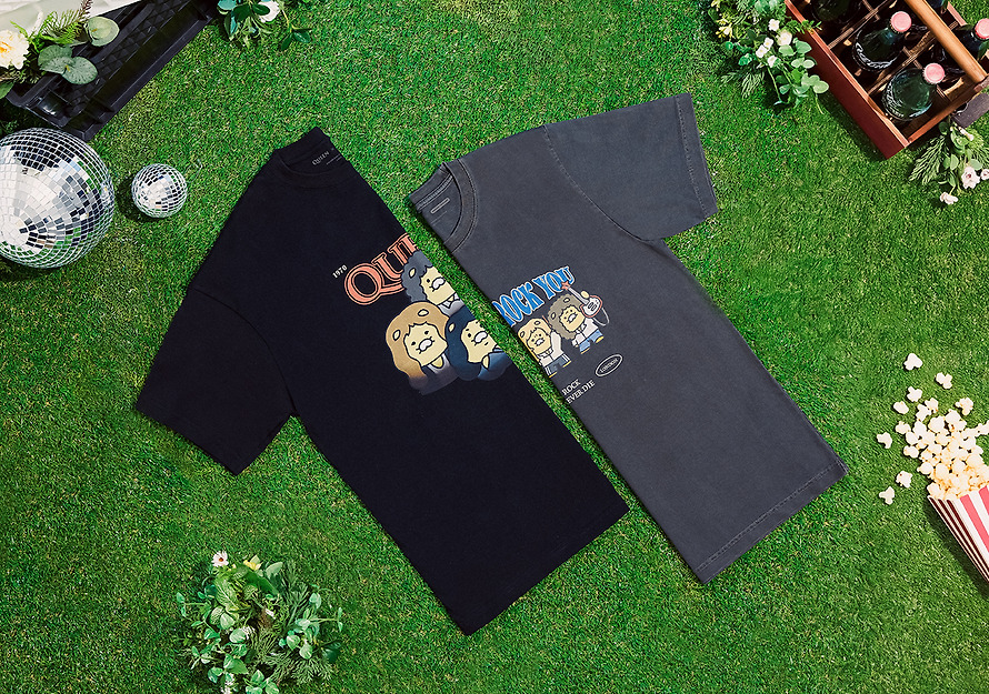 T-Shirt Queen X Friends Queen II Black Chunsik - Kakao Friends