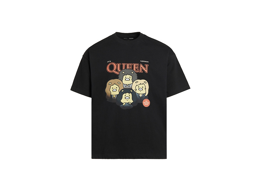 T-Shirt Queen X Friends Queen II Black Chunsik - Kakao Friends