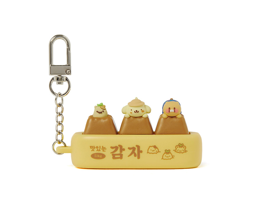 Figure Keychain Pompompurin X Friends Clicker Keycap - Kakao Friends