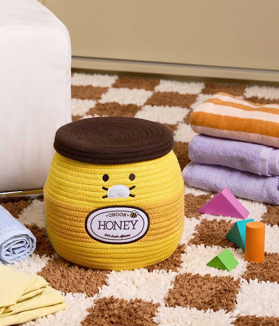 Rope Basket Grocery Market Honey Jar L - Kakao Friends