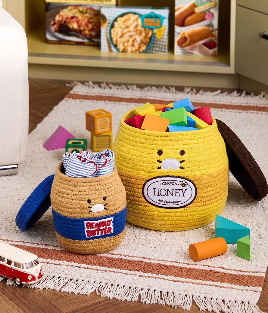 Rope Basket Grocery Market Honey Jar L - Kakao Friends