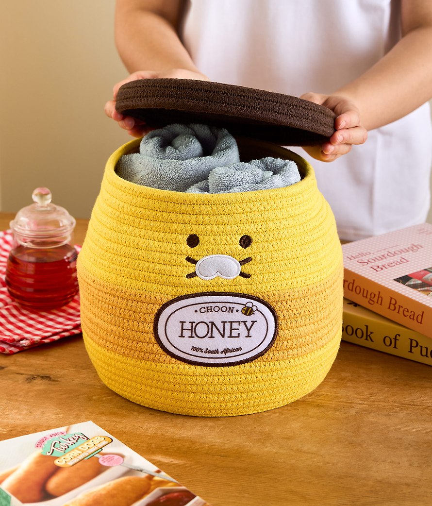 Rope Basket Grocery Market Honey Jar L - Kakao Friends