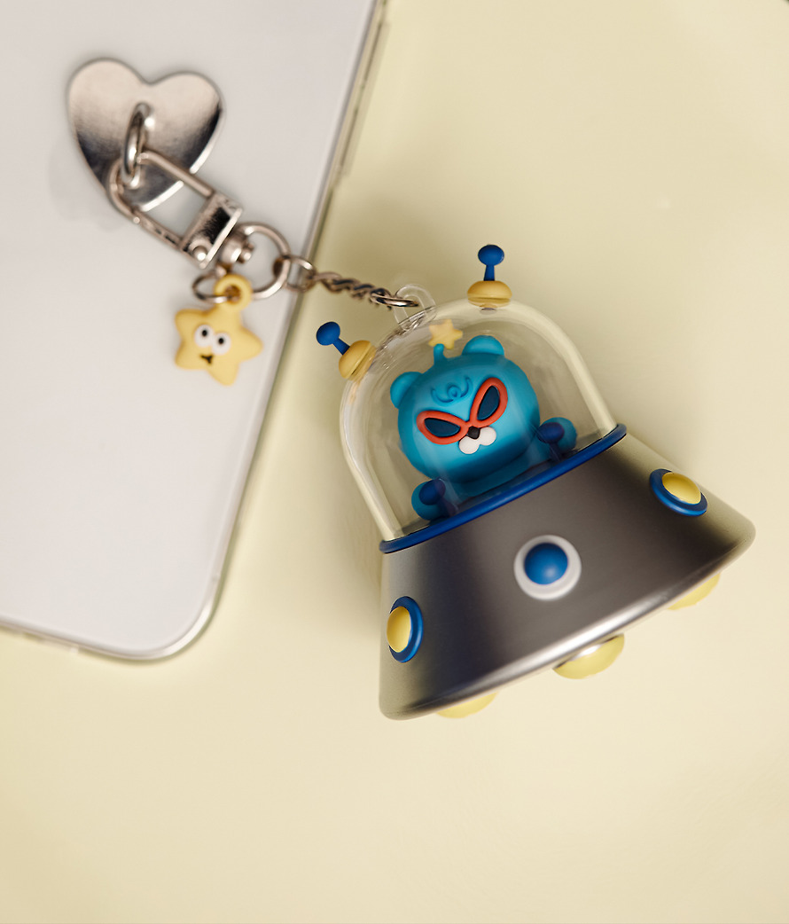 Keychain Lucky Delivery UFO Beam Little Ryan - Kakao Friends