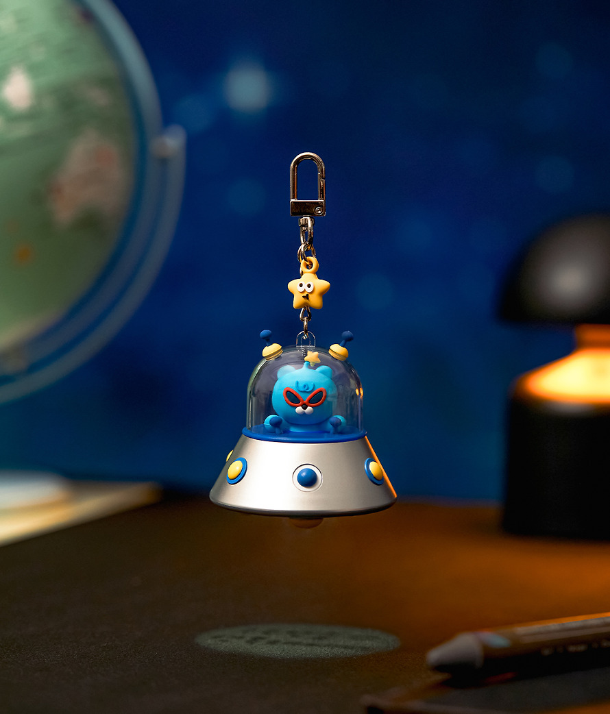 Keychain Lucky Delivery UFO Beam Little Ryan - Kakao Friends
