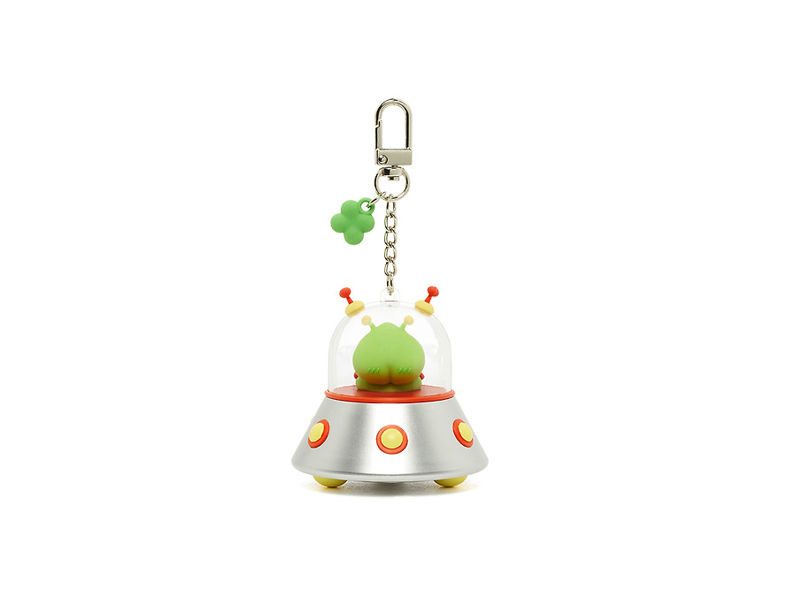 Keychain Lucky Delivery UFO Beam Little Apeach - Kakao Friends