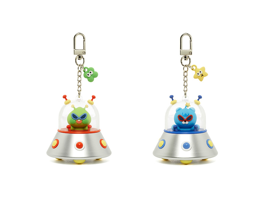 Keychain Lucky Delivery UFO Beam Little Apeach - Kakao Friends