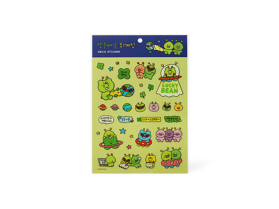 Clear Stickers Lucky Delivery Alien Clear - Kakao Friends