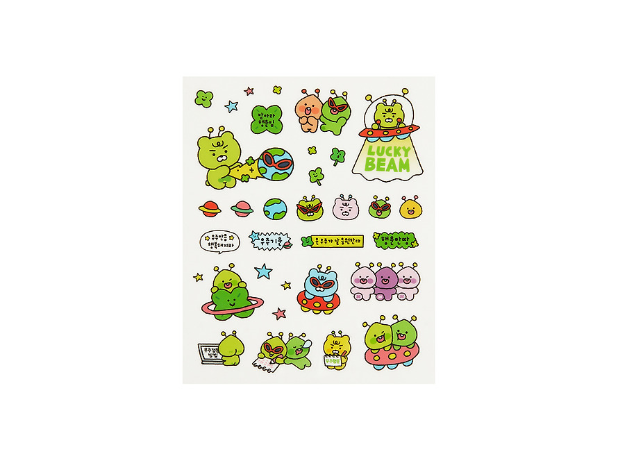 Clear Stickers Lucky Delivery Alien Clear - Kakao Friends