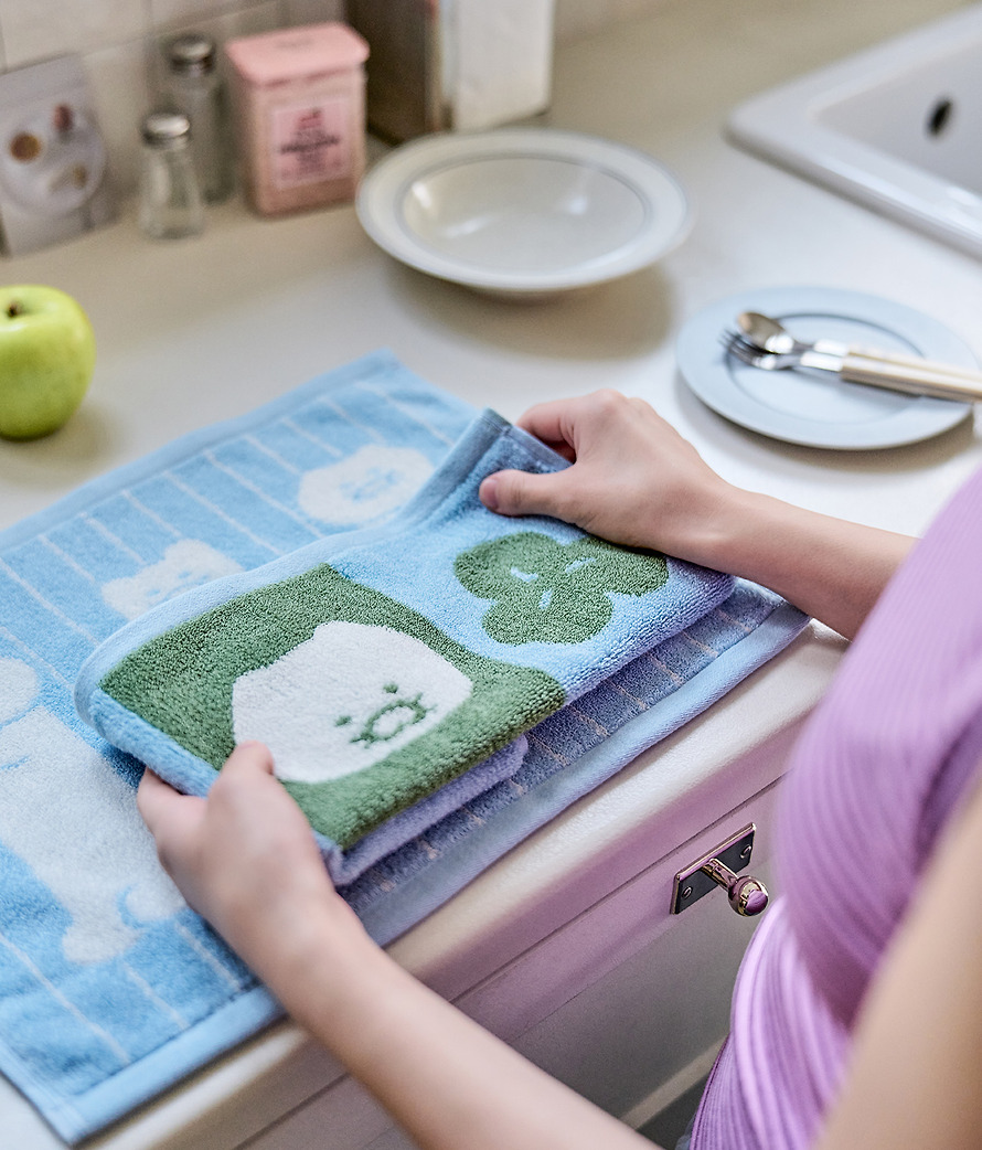 Towel Set of 4 Frienday Face and Hand Chunsik - Kakao Friends