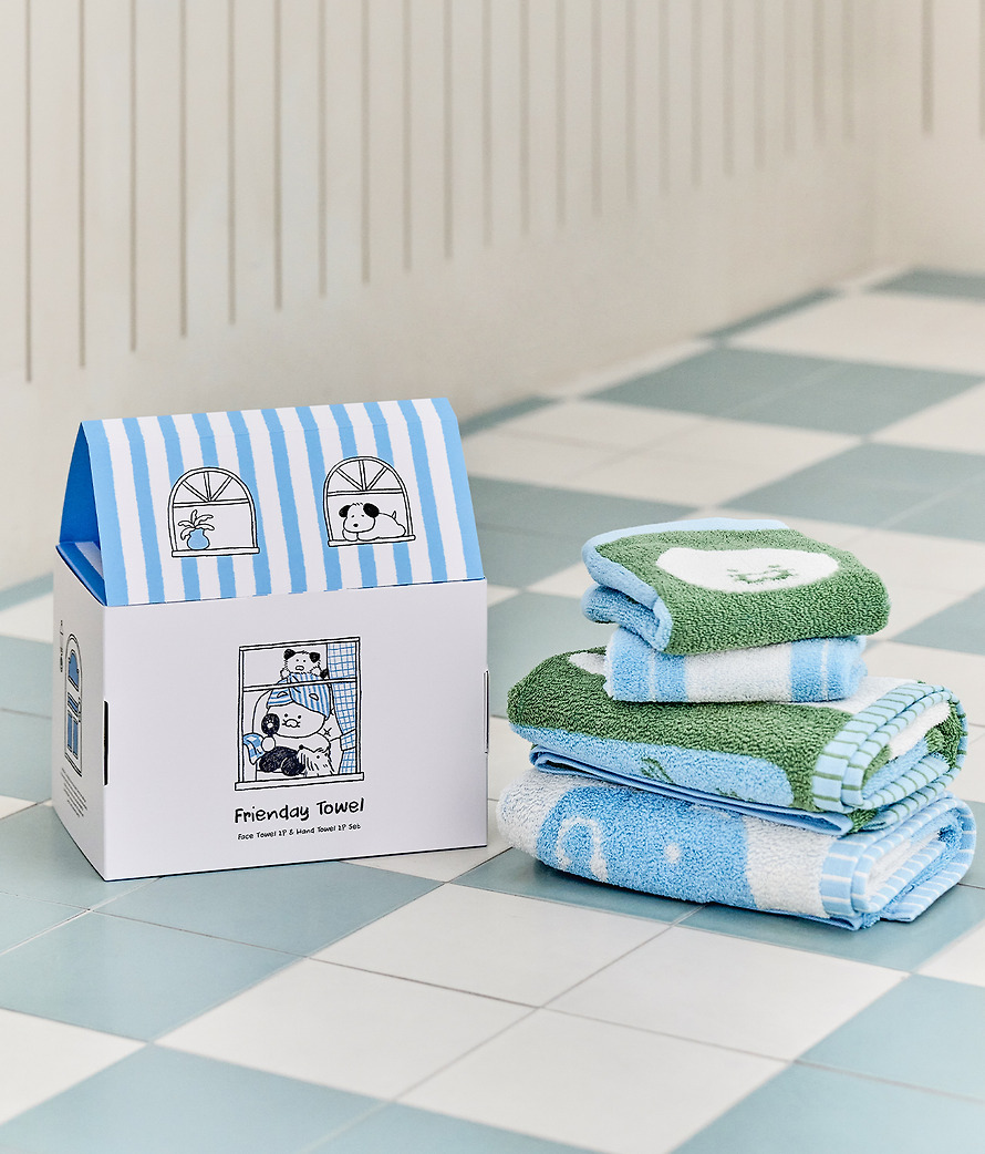 Towel Set of 4 Frienday Face and Hand Chunsik - Kakao Friends