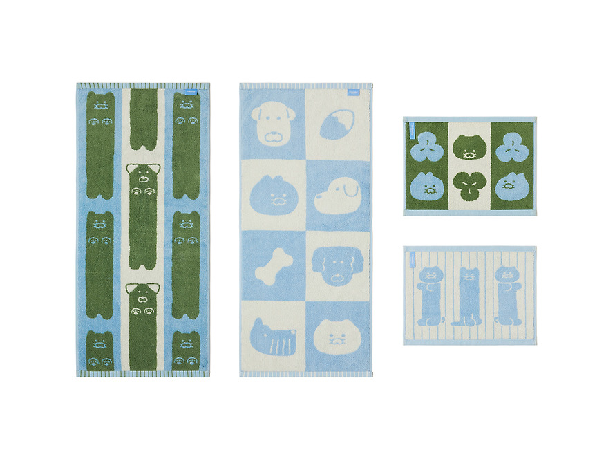 Towel Set of 4 Frienday Face and Hand Chunsik - Kakao Friends