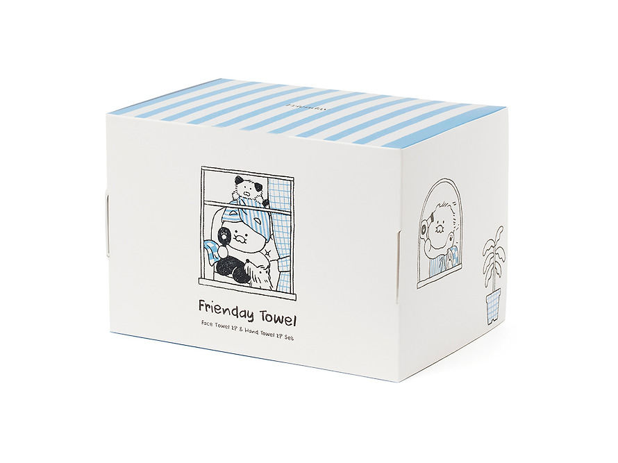 Towel Set of 4 Frienday Face and Hand Chunsik - Kakao Friends
