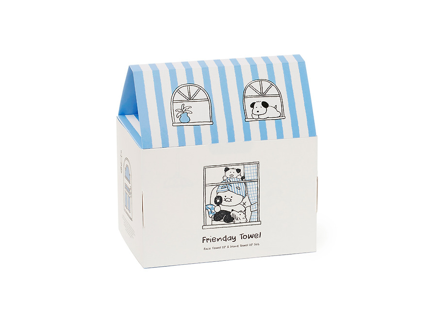 Towel Set of 4 Frienday Face and Hand Chunsik - Kakao Friends