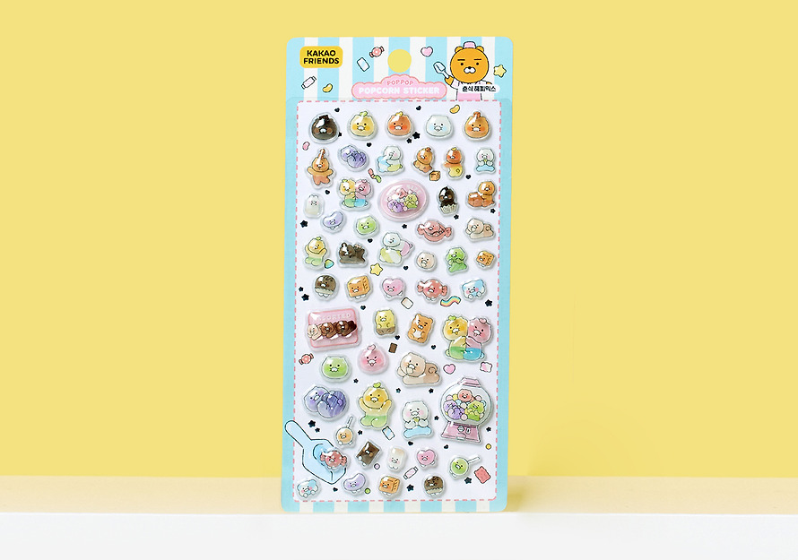 Stickers Popcorn Happy Mix - Kakao Friends