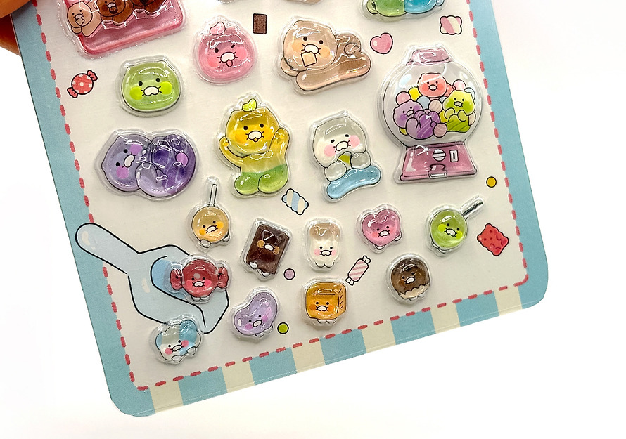 Stickers Popcorn Happy Mix - Kakao Friends