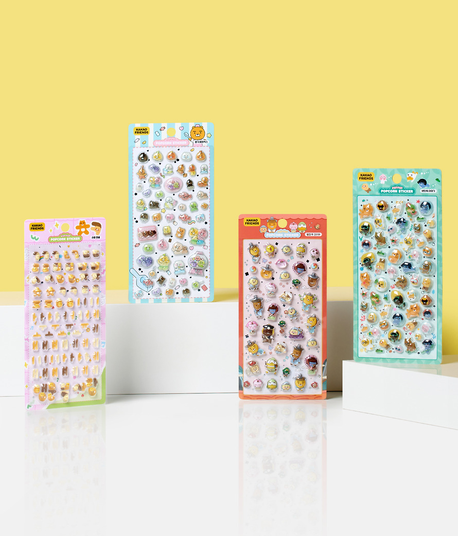 Stickers Popcorn Happy Mix - Kakao Friends
