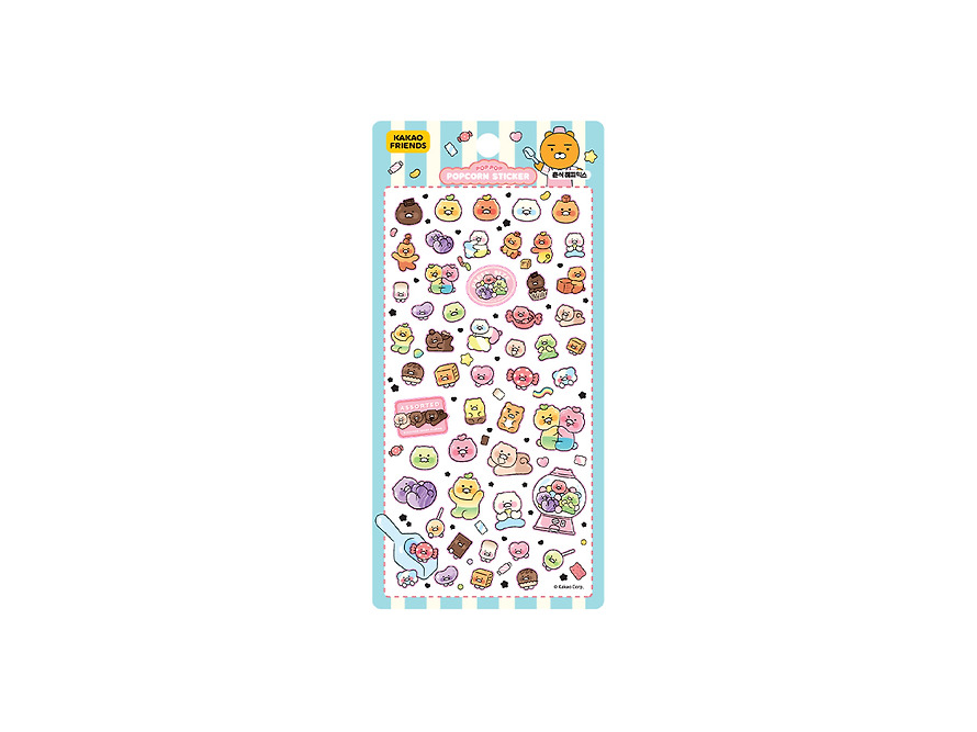 Stickers Popcorn Happy Mix - Kakao Friends