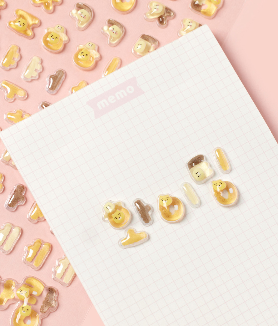 Stickers Popcorn Hangul Ryan and Chunsik - Kakao Friends