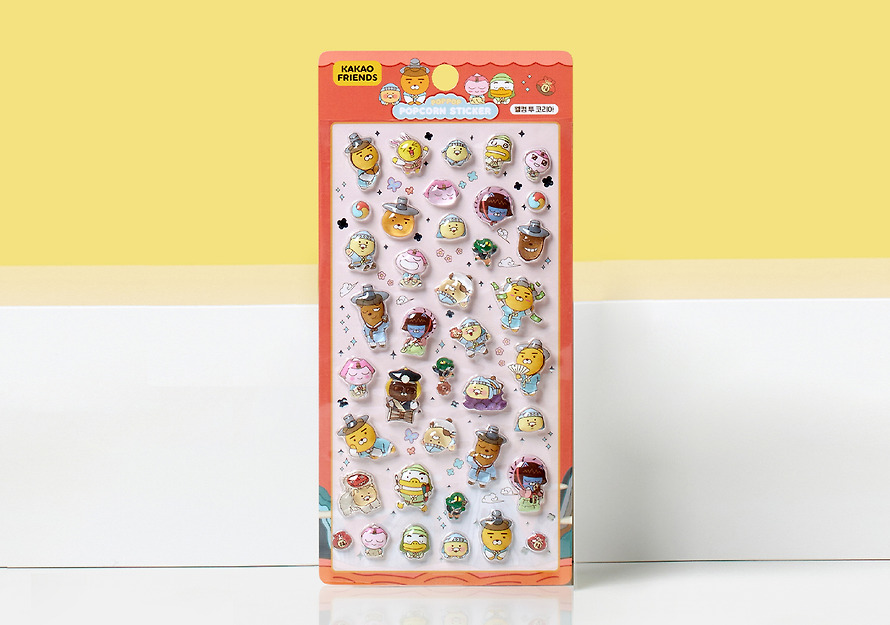 Stickers Popcorn Welcome to Korea - Kakao Friends