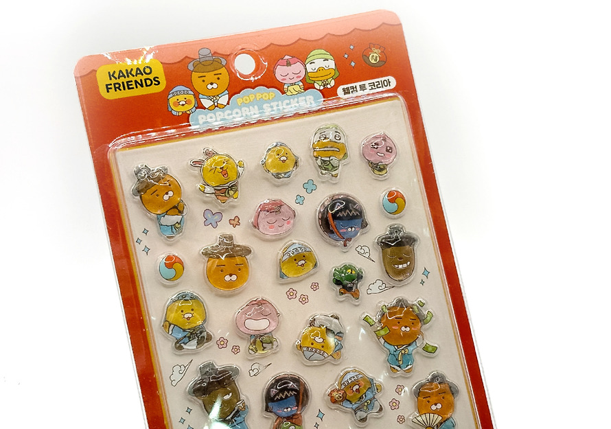 Stickers Popcorn Welcome to Korea - Kakao Friends