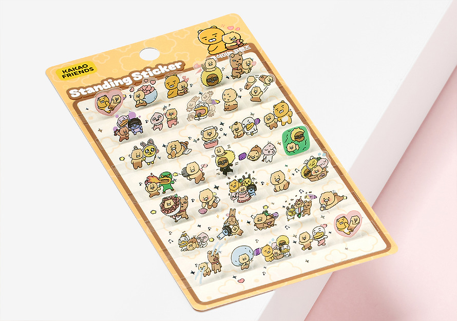 3D Standing Stickers Standing Friends - Kakao Friends