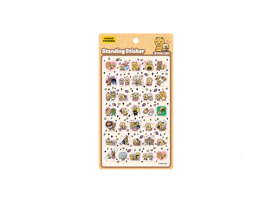 3D Standing Stickers Standing Friends - Kakao Friends
