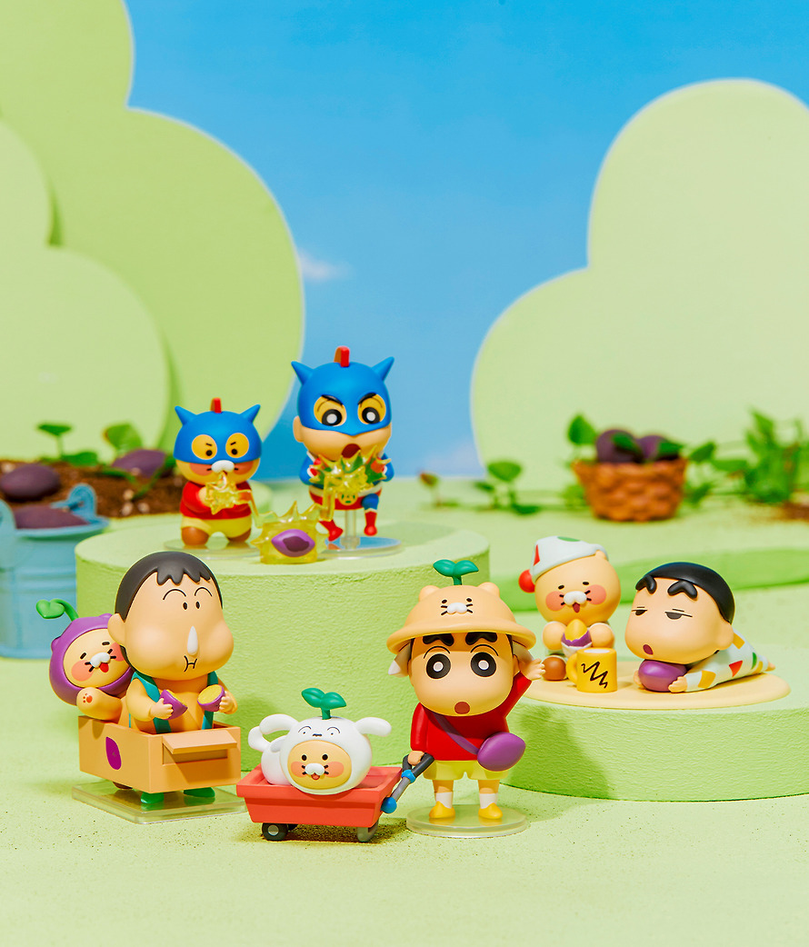 Random Figures Shin-chan X Friends Full Set of 4 Chunsik - Kakao Friends