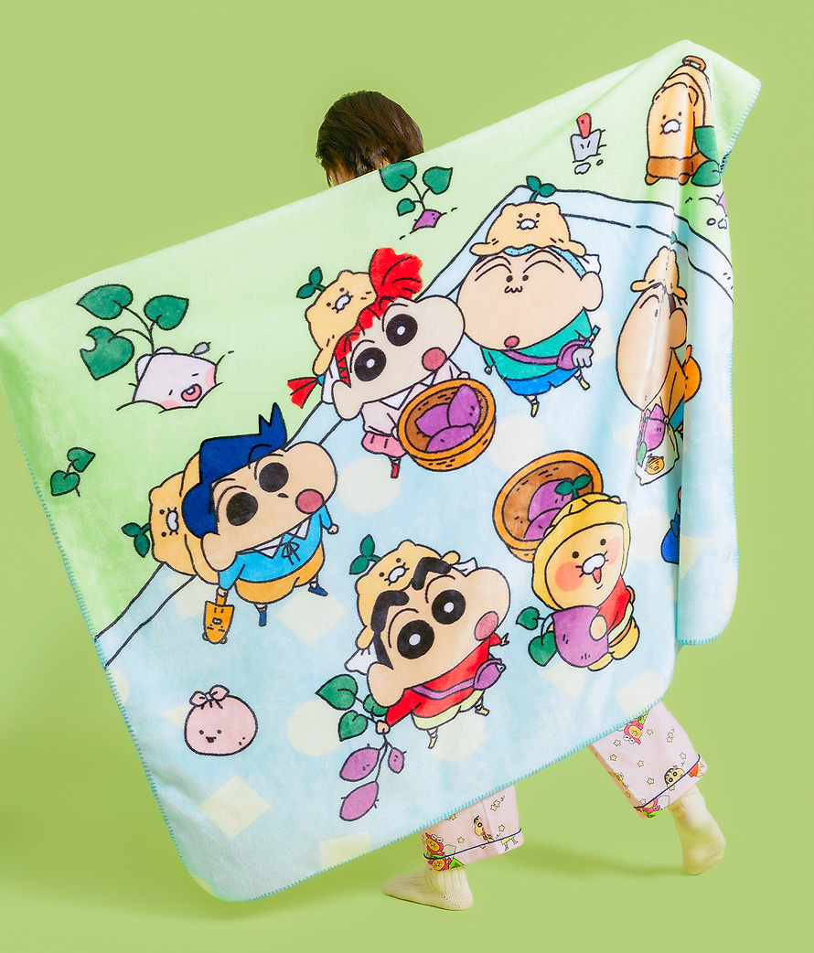 Large Fleece Blanket Shin-chan X Friends - Kakao Friends