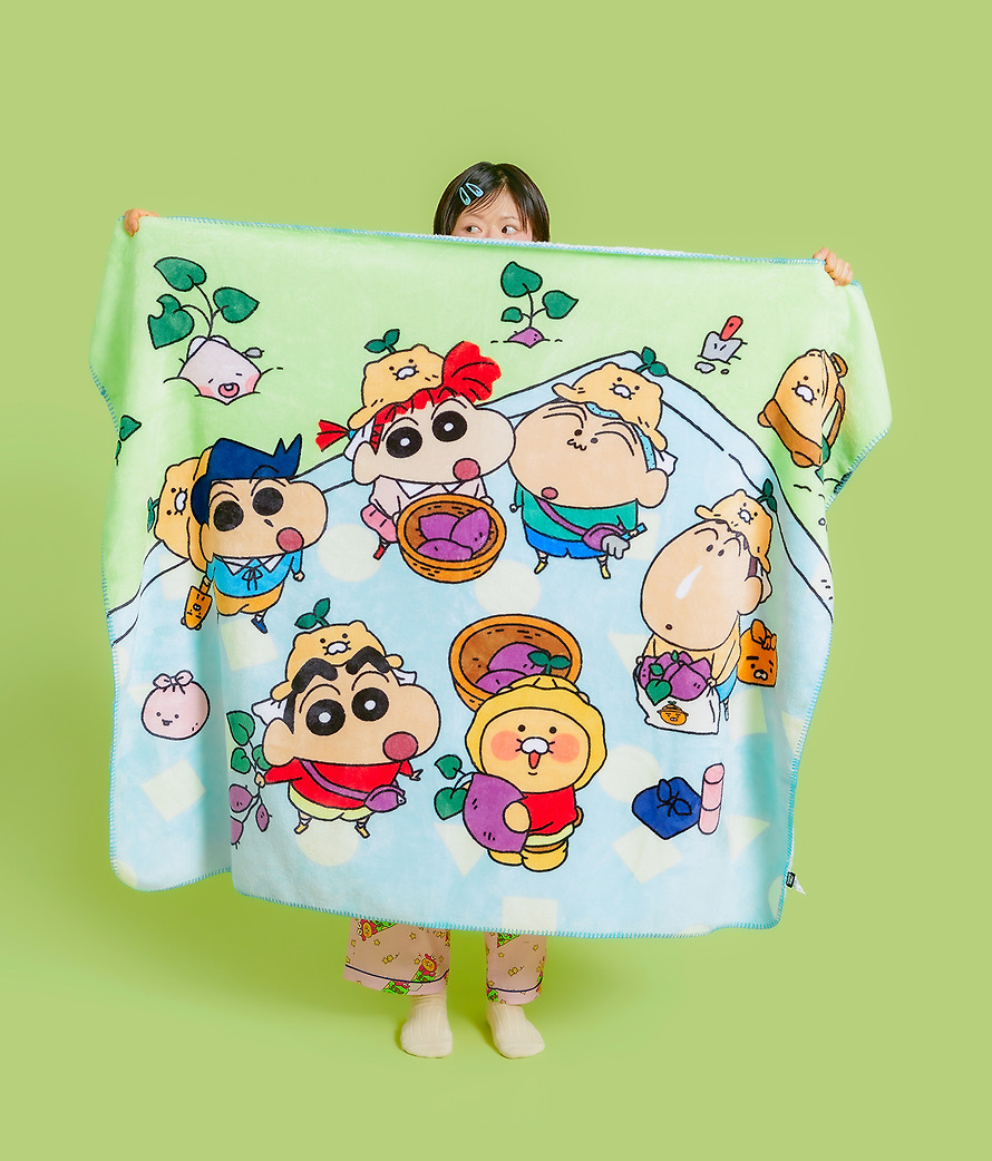 Large Fleece Blanket Shin-chan X Friends - Kakao Friends