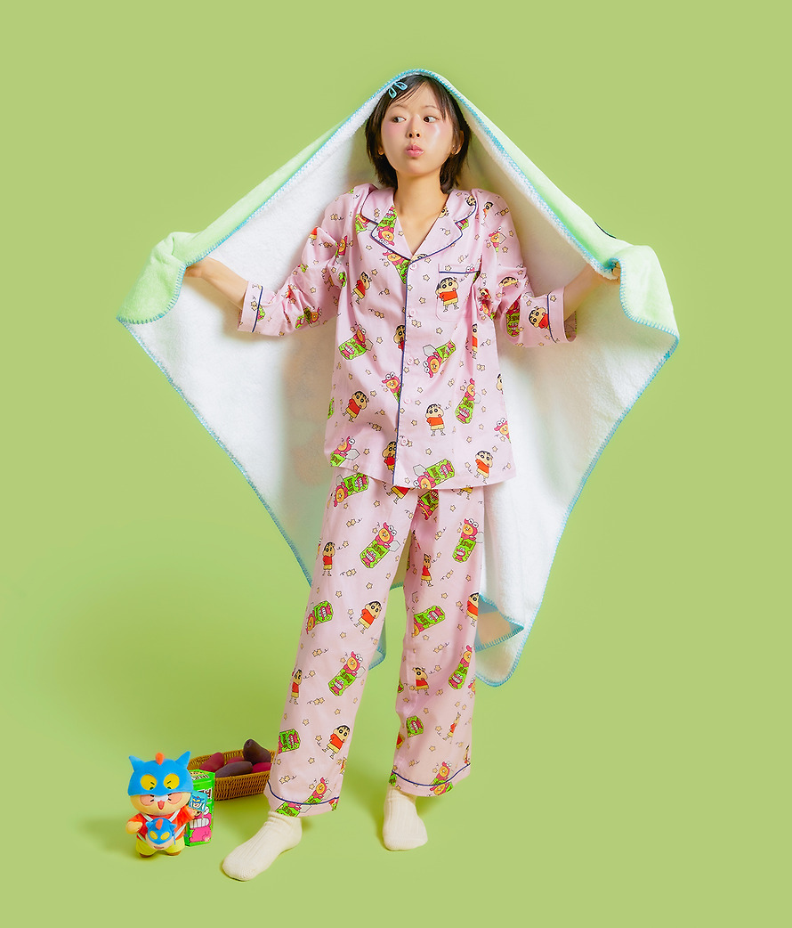Large Fleece Blanket Shin-chan X Friends - Kakao Friends