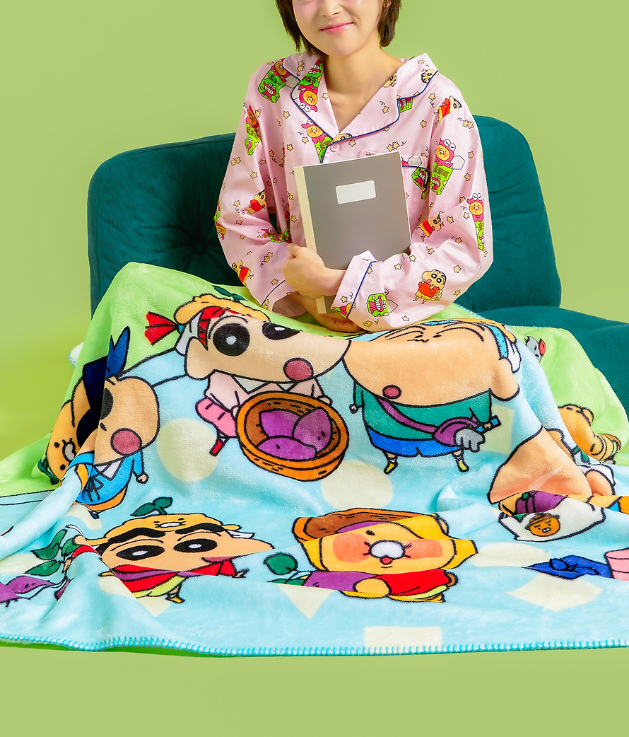 Large Fleece Blanket Shin-chan X Friends - Kakao Friends