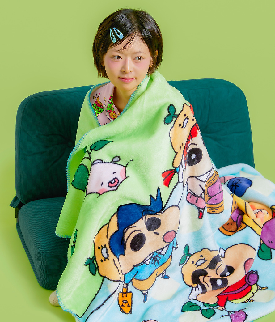 Large Fleece Blanket Shin-chan X Friends - Kakao Friends