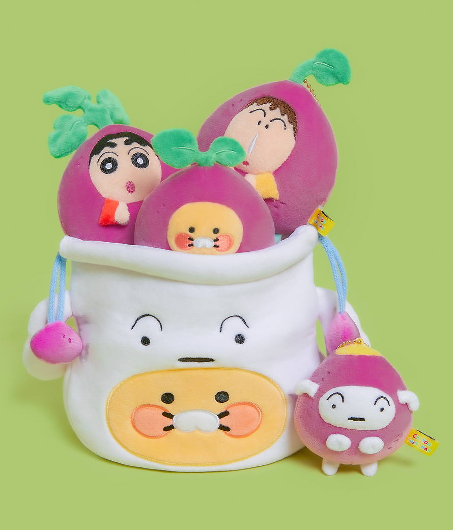 Face Pouch Shin-chan X Friends Shiro Chunsik - Kakao Friends