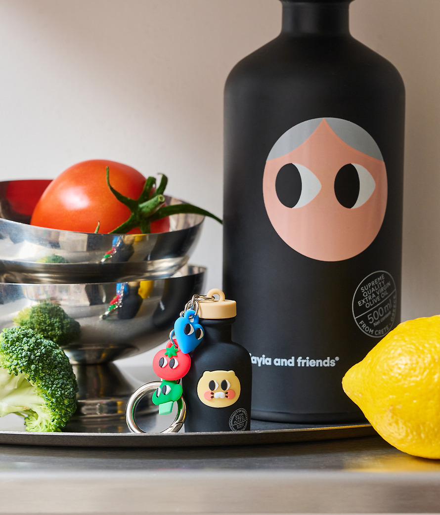 Figure Keychain Iyaiya X Friends Olive Oil Chunsik - Kakao Friends