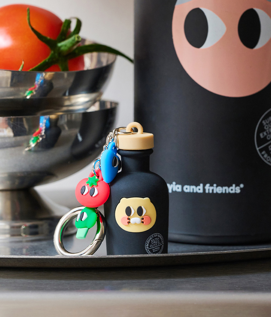 Figure Keychain Iyaiya X Friends Olive Oil Chunsik - Kakao Friends