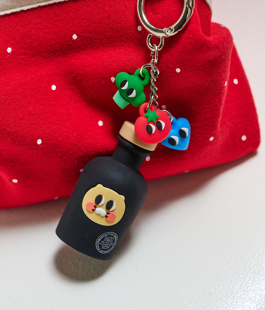 Figure Keychain Iyaiya X Friends Olive Oil Chunsik - Kakao Friends
