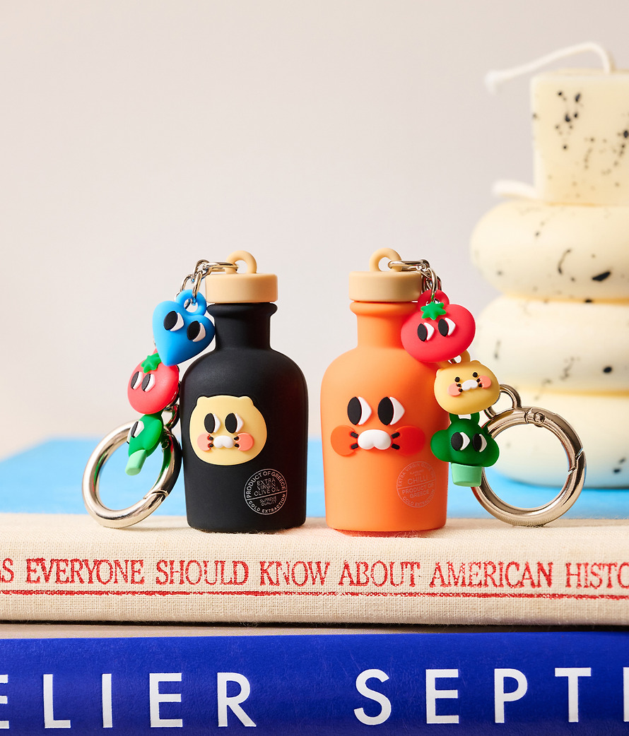 Figure Keychain Iyaiya X Friends Olive Oil Chunsik - Kakao Friends