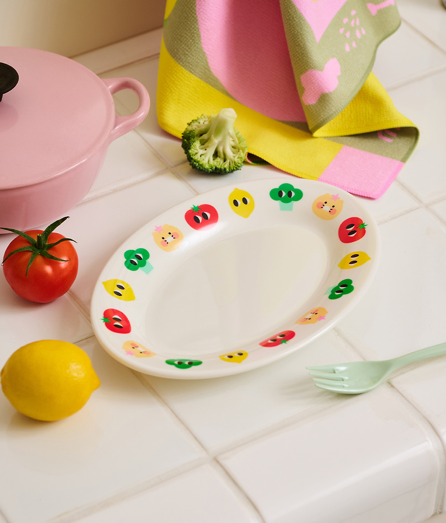 Melamine Plate Iyaiya X Friends L Chunsik - Kakao Friends