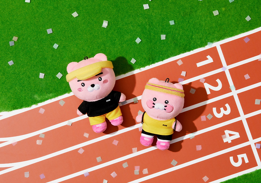 Peluches Porte-Clés Friends Run Coffret Complet 10 Personnages - Kakao Friends