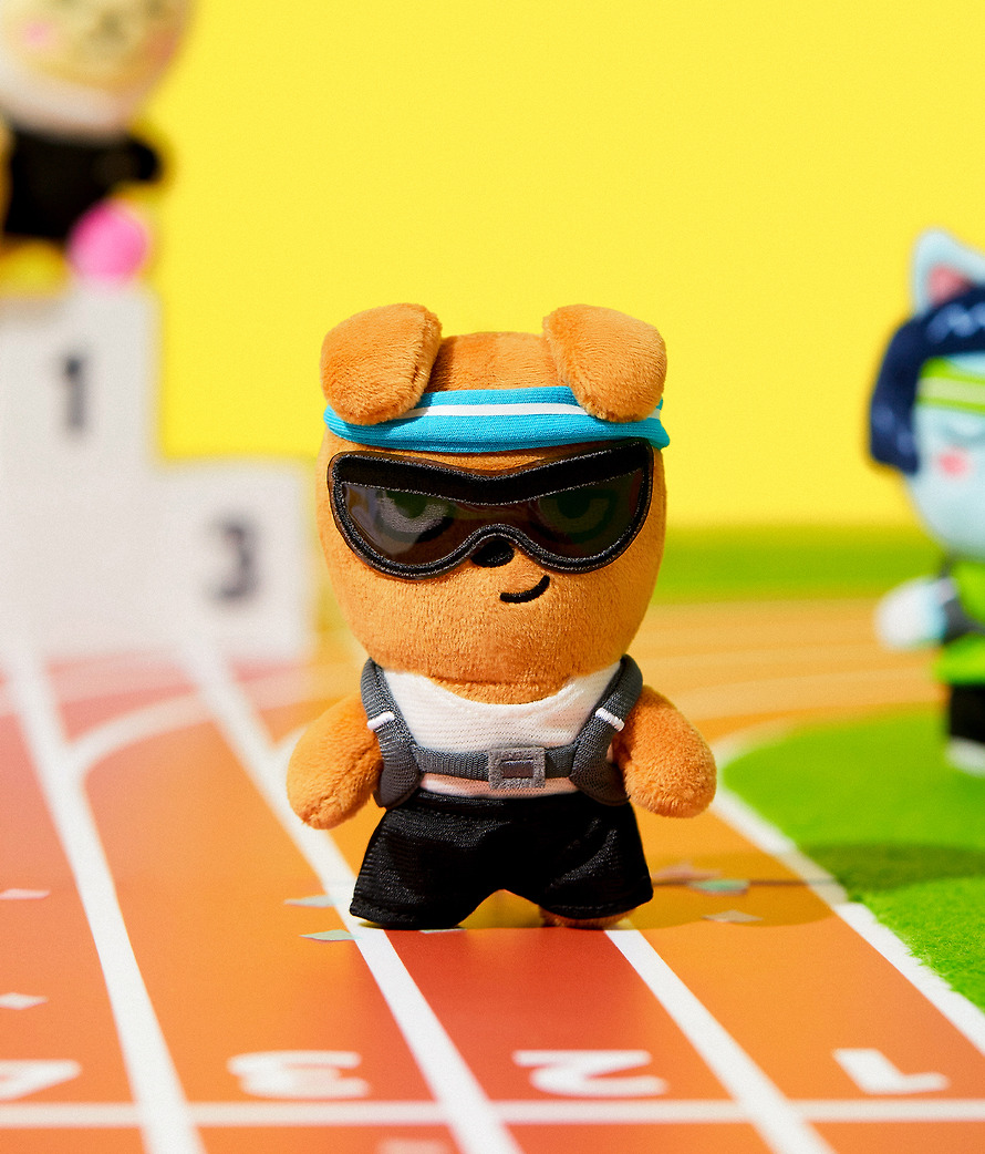 Peluches Porte-Clés Friends Run Coffret Complet 10 Personnages - Kakao Friends