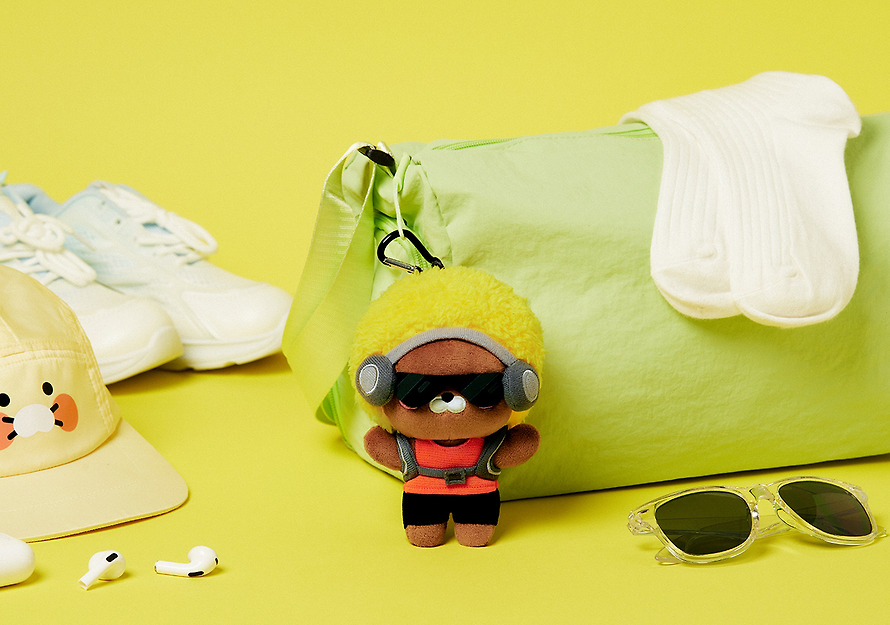 Peluches Porte-Clés Friends Run Coffret Complet 10 Personnages - Kakao Friends