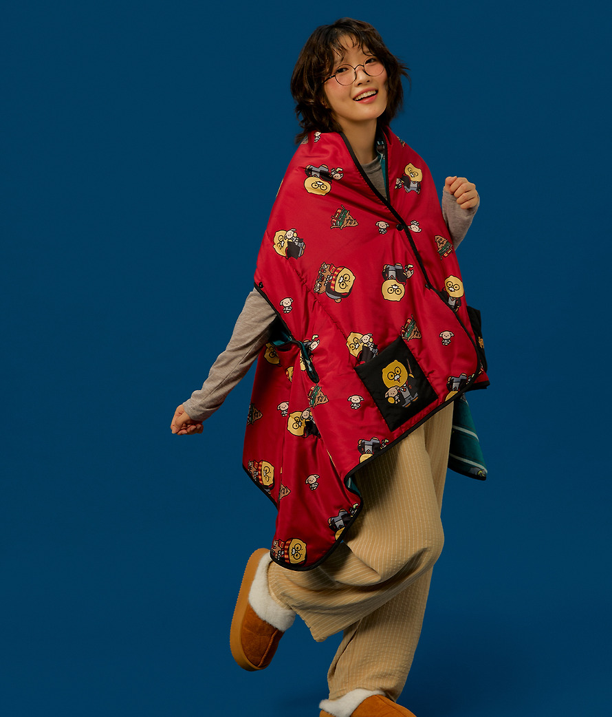 Reversible Cape Blanket Harry Potter X Friends Chunsik - Kakao Friends